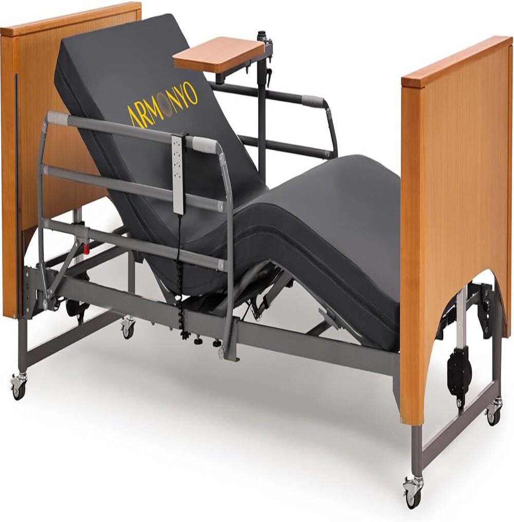 ARMONYO Electric Adjustable Bed for seniors, Smooth, quiet, dual zone message.