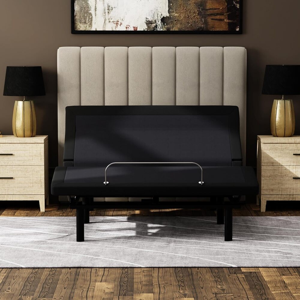 Blissfuls Nights Adjustable Bed for sleep apnea , e5 Quiet motor—no loud noises disrupting sleep. Strong lumbar support (good for back pain + apnea).