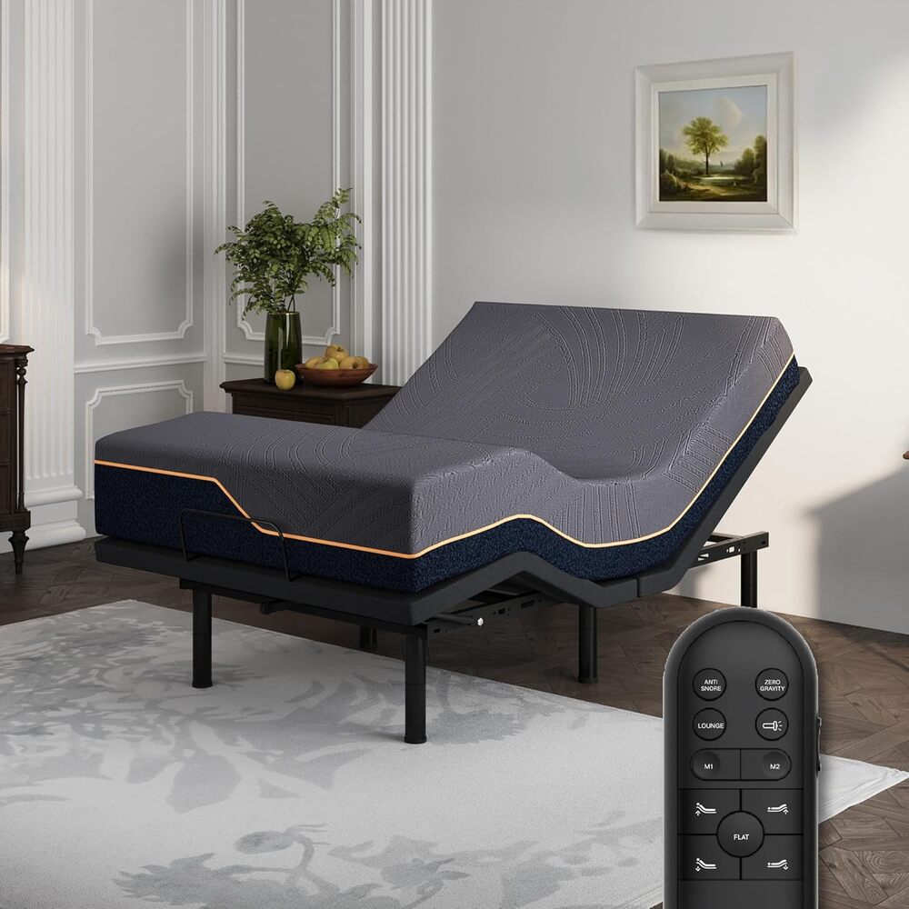 Dyonery Adjustable Bed for sleep apnea, cooling gel, strong elevation, tool-less installation