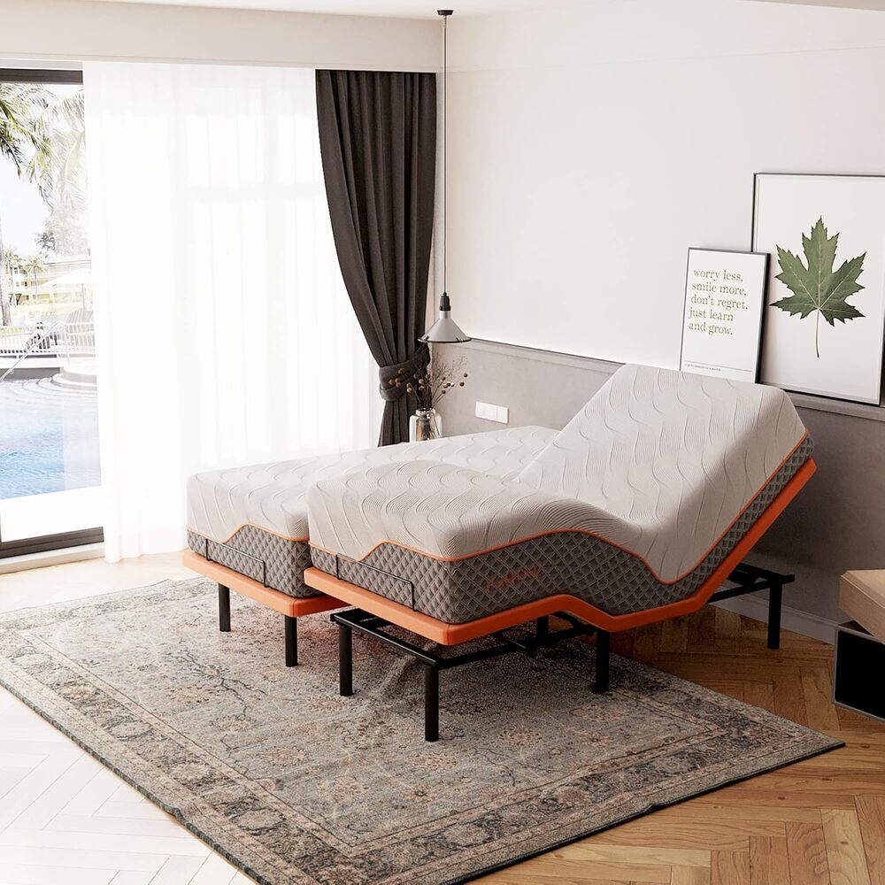 Eshine Split King Adjustable Bed fro side sleepers, amazing zero gravity, easy app control.