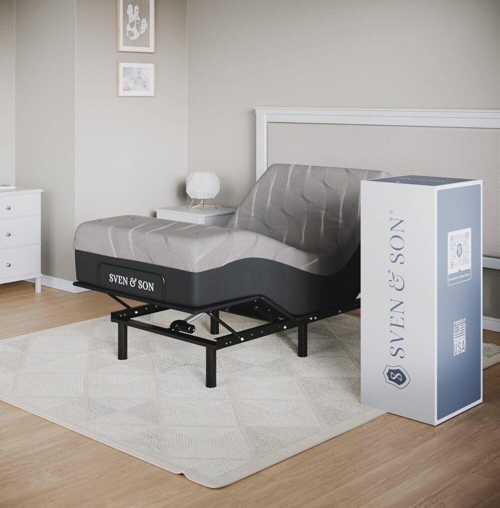 Sven & Son Essential Adjustable Bed for sleep apnea, easy adjustments, works with all types of mattress