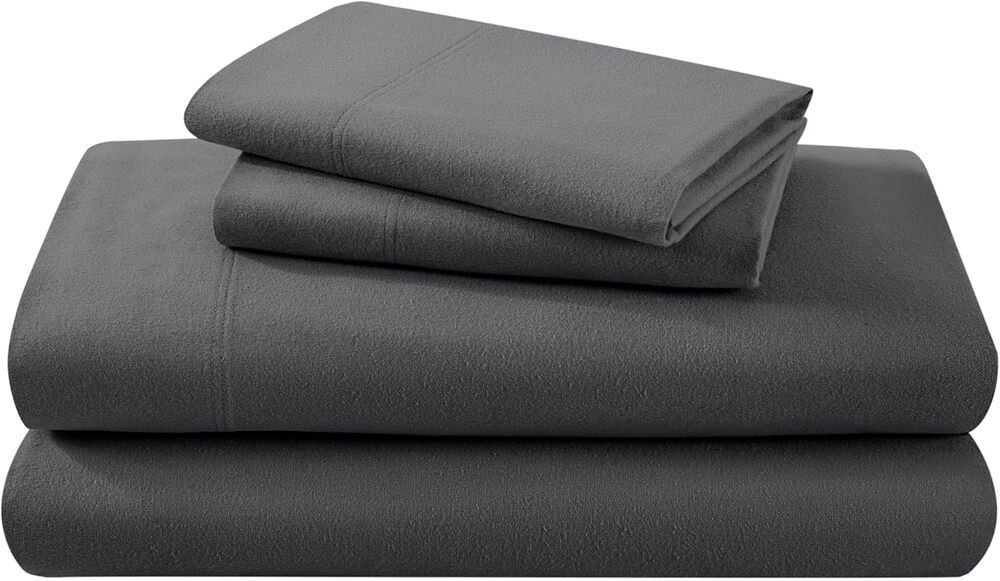 Bare Home Flannel Sheet Set King for cold weather and winter, instant warmth, zero pilling and color always stay.