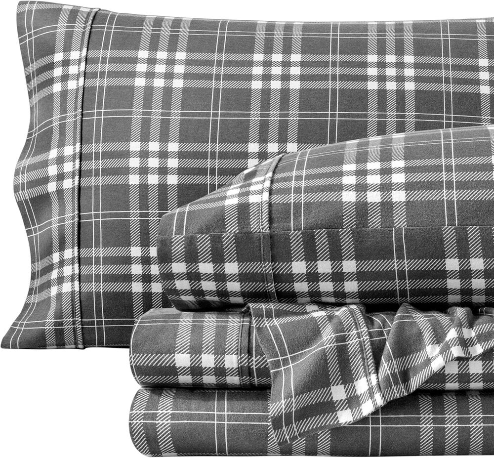 Bare Home Flannel Sheet Set Twin XL for cold weather and winter. Has zero drafts, manages the moisture.