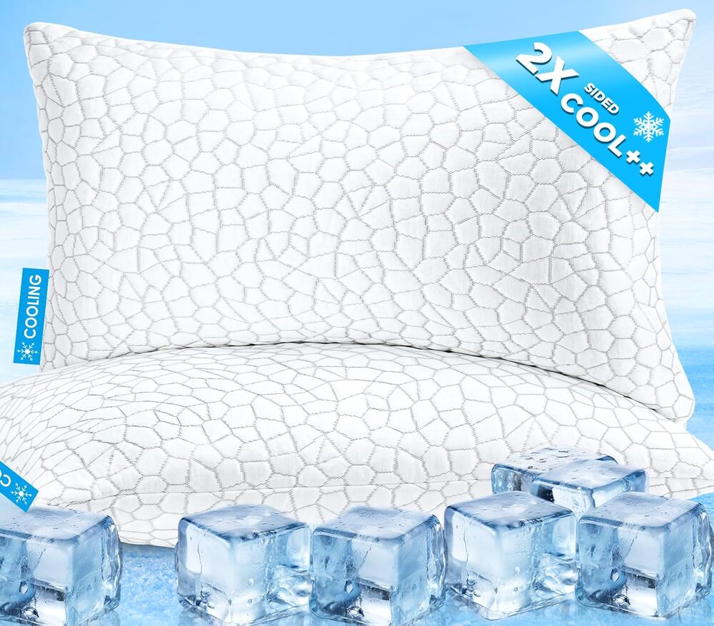 SUPA MODERN Cooling Pillows for hot sleepers, adjustable loft, two season covers.