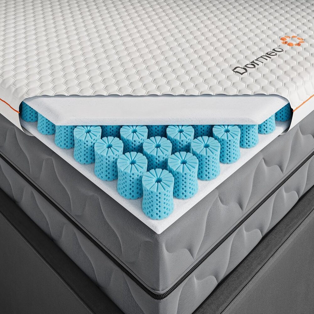 Dormeo Premium Twin XL Cooling Mattress Topper for hot sleepers, Zoned Support, Zero motion Transfer.