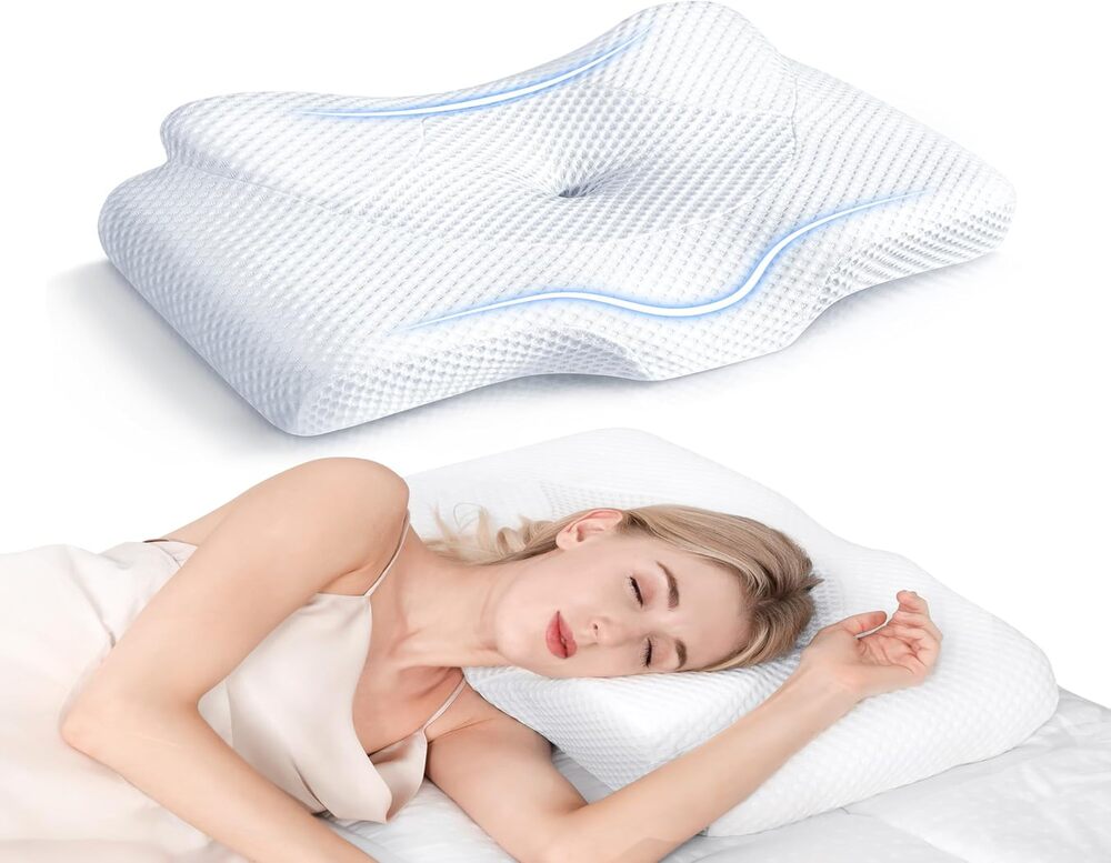 Osteo Cervical Pillow for neck pain and headaches, zero adjustment period, zero off-gassing.