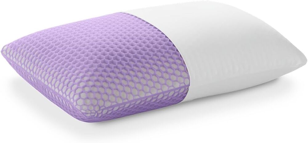 Purple Harmony Pillow for neck pain and side sleepers, talalay latex, instant ear and jaw pressure relief