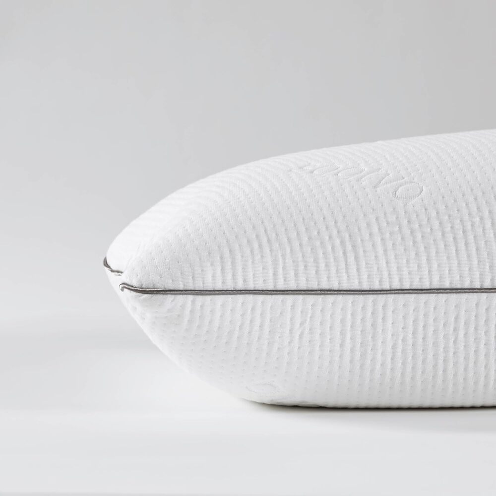 Saatva Graphite Memory Foam Pillow for good night's sleep, adjustable feel, easy to remove cover, 45 day trail.