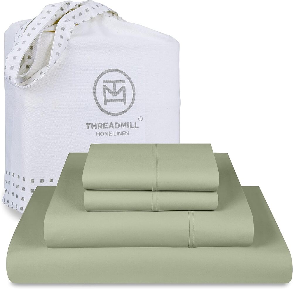 Threadmill Supima Cotton Sheets for men, no chemical stink, deep pockets, buttery smooth.