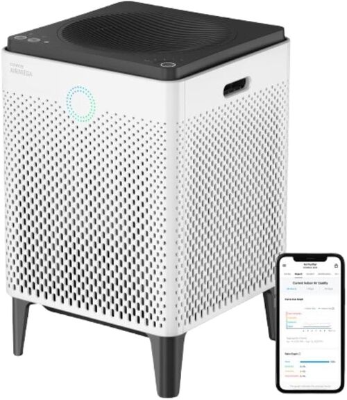 Coway Airmega 400S Air Purifier fir everything, app alerts, auto dim lights.