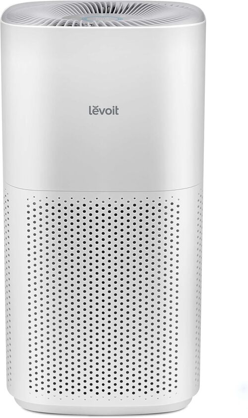 LEVOIT Core 600S-P air purifier for smoke, light sensor, voice control.