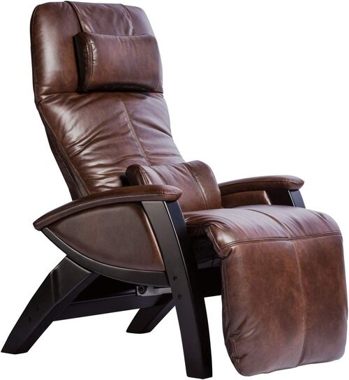 Cozzia Svago ZGR Plus Zero Gravity Maroon Chair for back pain features Single, near-silent motor glides to 128°.